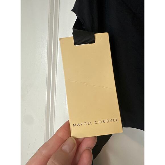 Maygel Coronel Black One-Shoulder Cutout Style Bikini Set NWT Size 10 - Picture 12 of 15